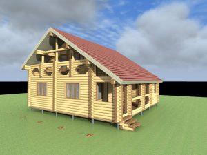 проект дома из бревна